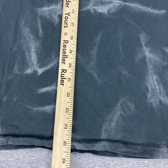 Allsaints Shirt Mens Medium Relaxed Fit Dark Gray Acid Wash Short Sleeve Casual - Picture 11 of 13